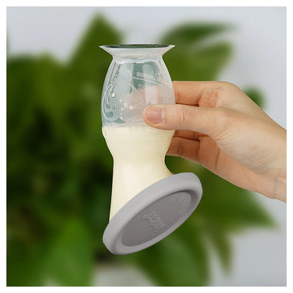 Haakaa 150Ml Silicone Breast Pump With Suction Base And Silicone Cap (Grey)