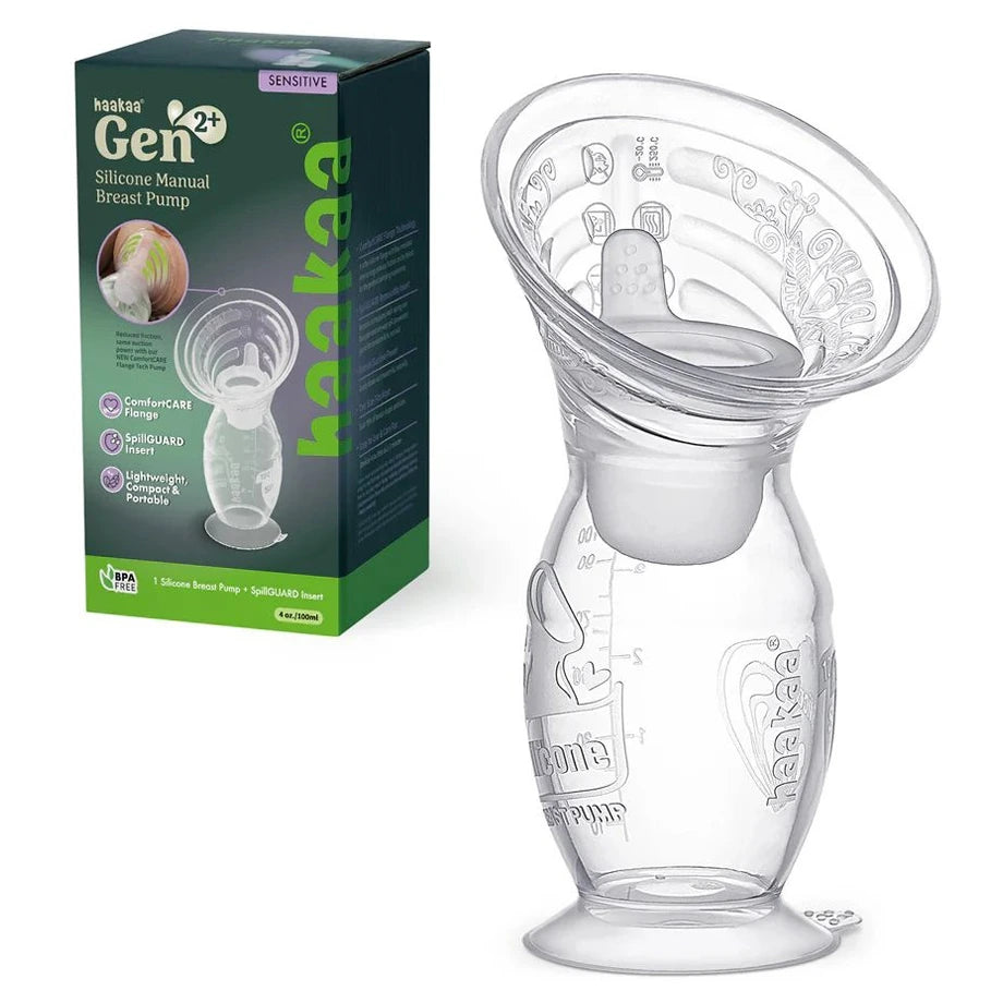 Haakaa Gen.2+ Silicone Manual Breast Pump + Spill Guard Insert (100Ml)