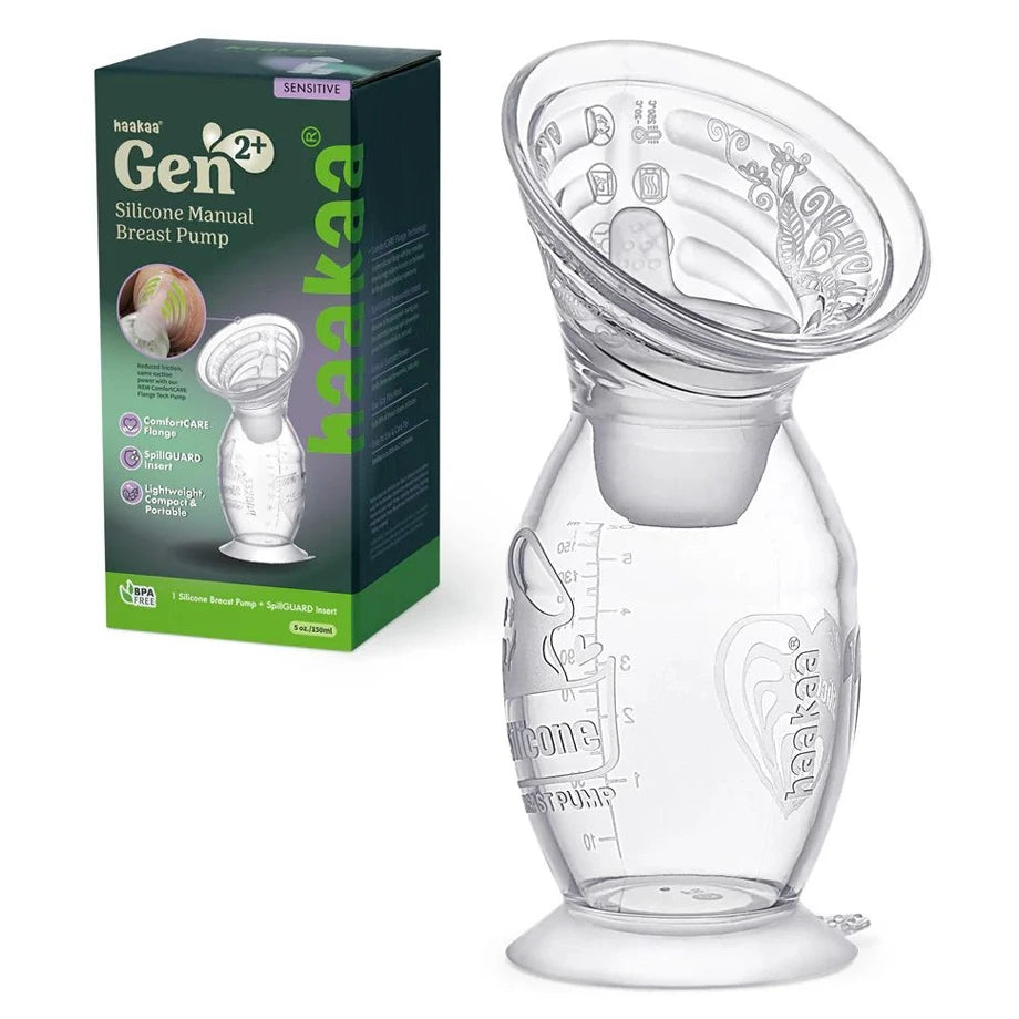 Haakaa Gen.2+ Silicone Manual Breast Pump + Spill Guard Insert (150Ml)