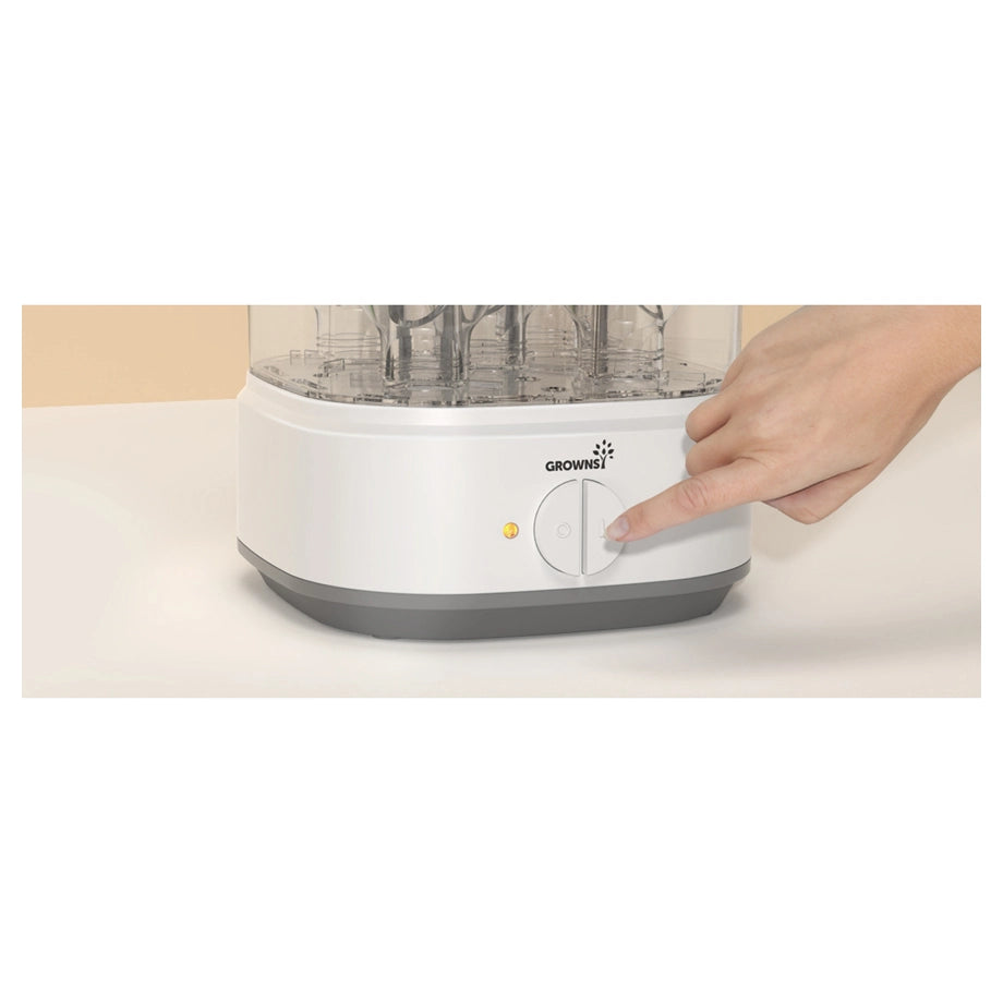 GROWNSY Baby Bottle Steam Sterilizer Electric Sanitizer with Timer