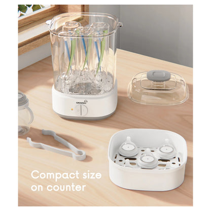 GROWNSY Baby Bottle Steam Sterilizer Electric Sanitizer with Timer