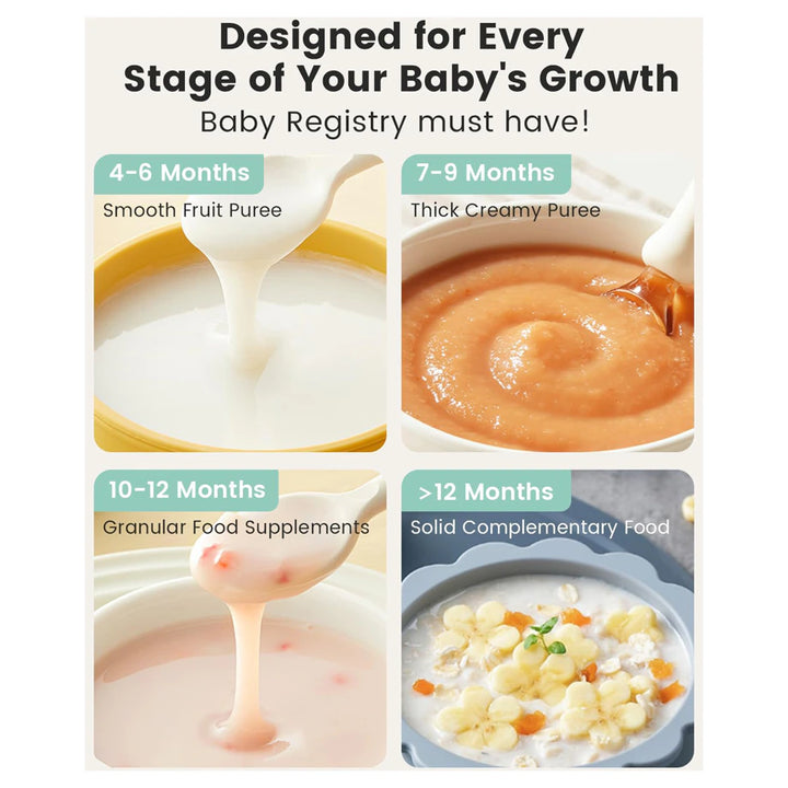 Baby Food Maker With Automatic Sanitization, Steam And Blend In One