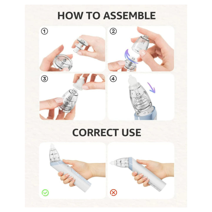 Grownsy Electric Nasal Aspirator With 3 Silicone Tips