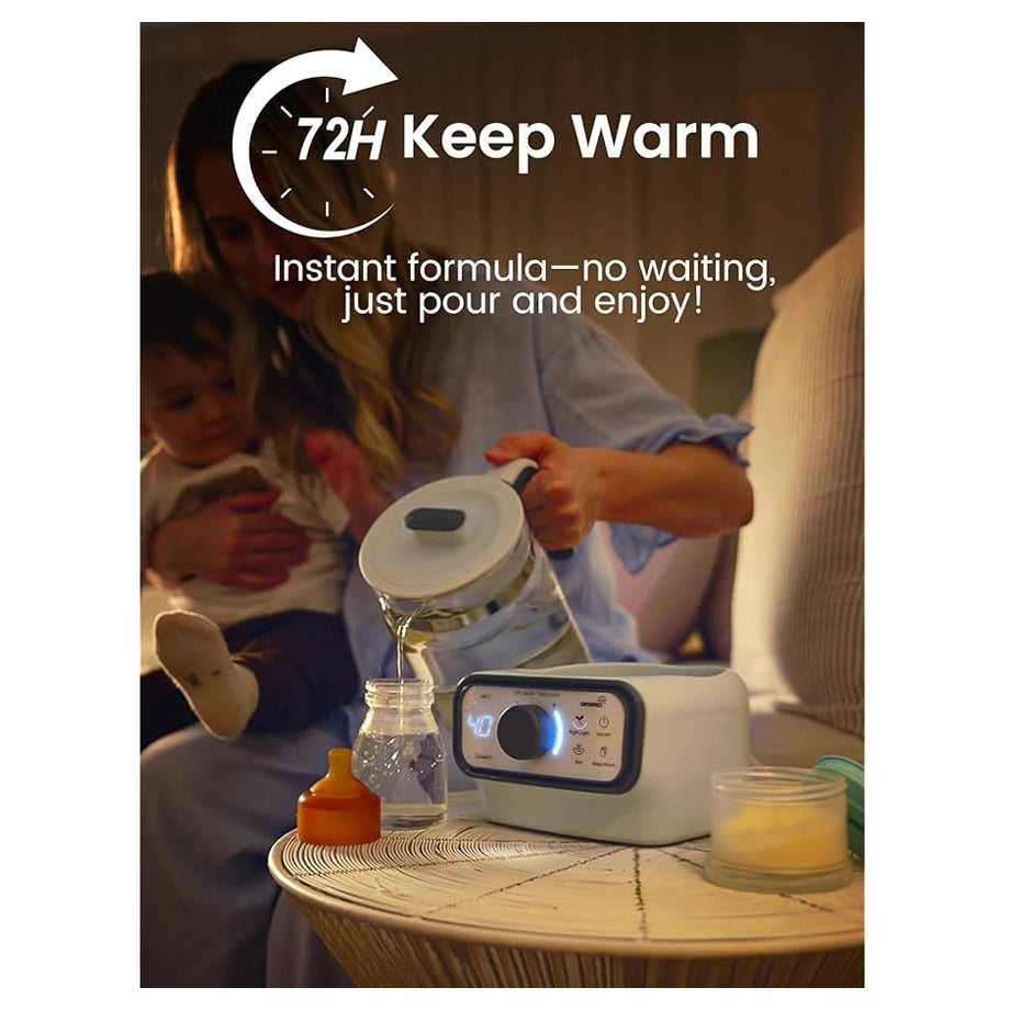 Grownsy Baby Water Boiler 1.3L Instant Warmer with LCD, Timer & Accurate Temperature Control