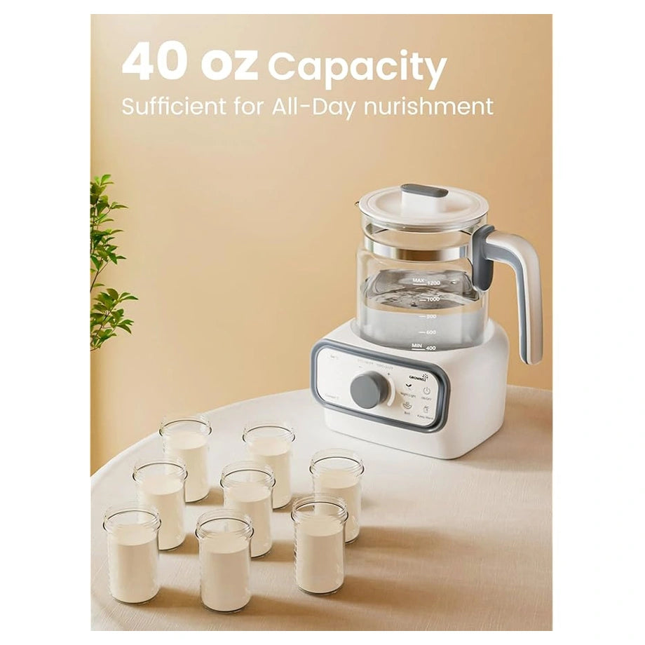Grownsy Baby Water Boiler 1.3L Instant Warmer with LCD, Timer & Accurate Temperature Control