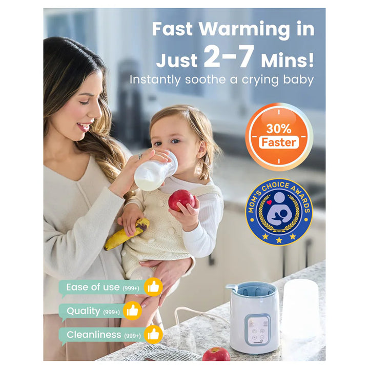 Grownsy Fast Bottle Warmer With Timer (White)
