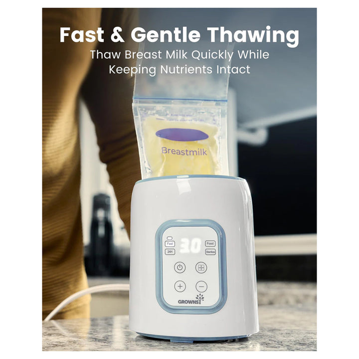 Grownsy Fast Bottle Warmer With Timer (White)