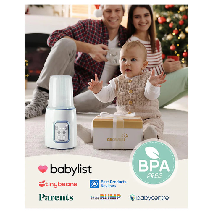 Grownsy Fast Bottle Warmer With Timer (White)