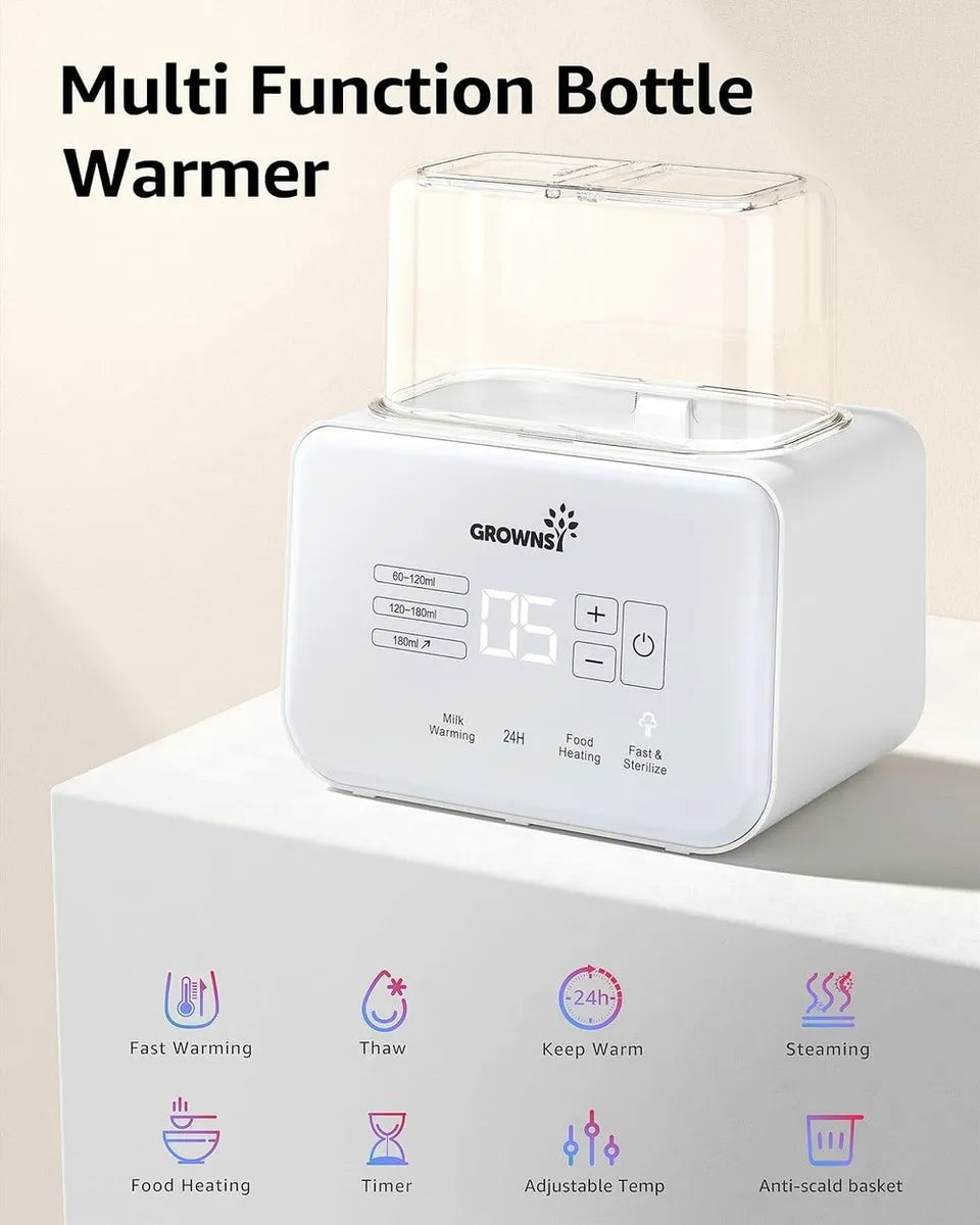 Grownsy Multi Function Bottle Warmer for Breast Milk / Formula with Temp Timer Control