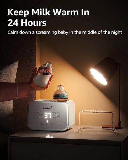 Grownsy Multi Function Bottle Warmer for Breast Milk / Formula with Temp Timer Control