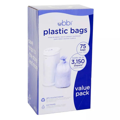 Ubbi Plastic Bags Pack of 75 (Periwinkle)
