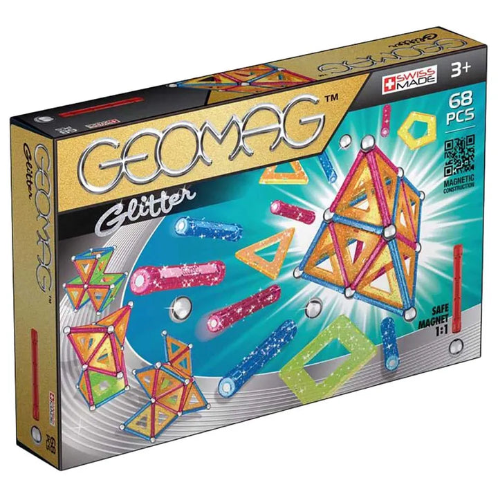Geomag Glitter Magnetic Panels Building Toy 68pcs
