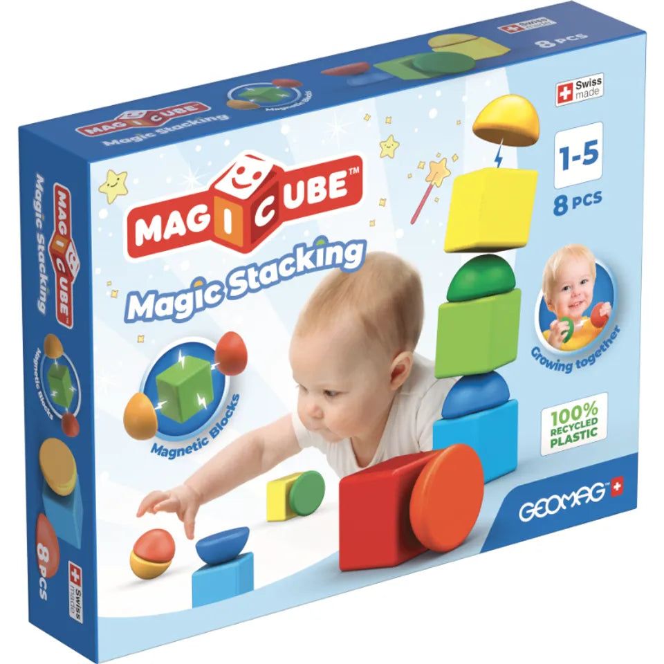 Geomag Magicube Blocks Stacking Magnetic Building Toys 8pcs