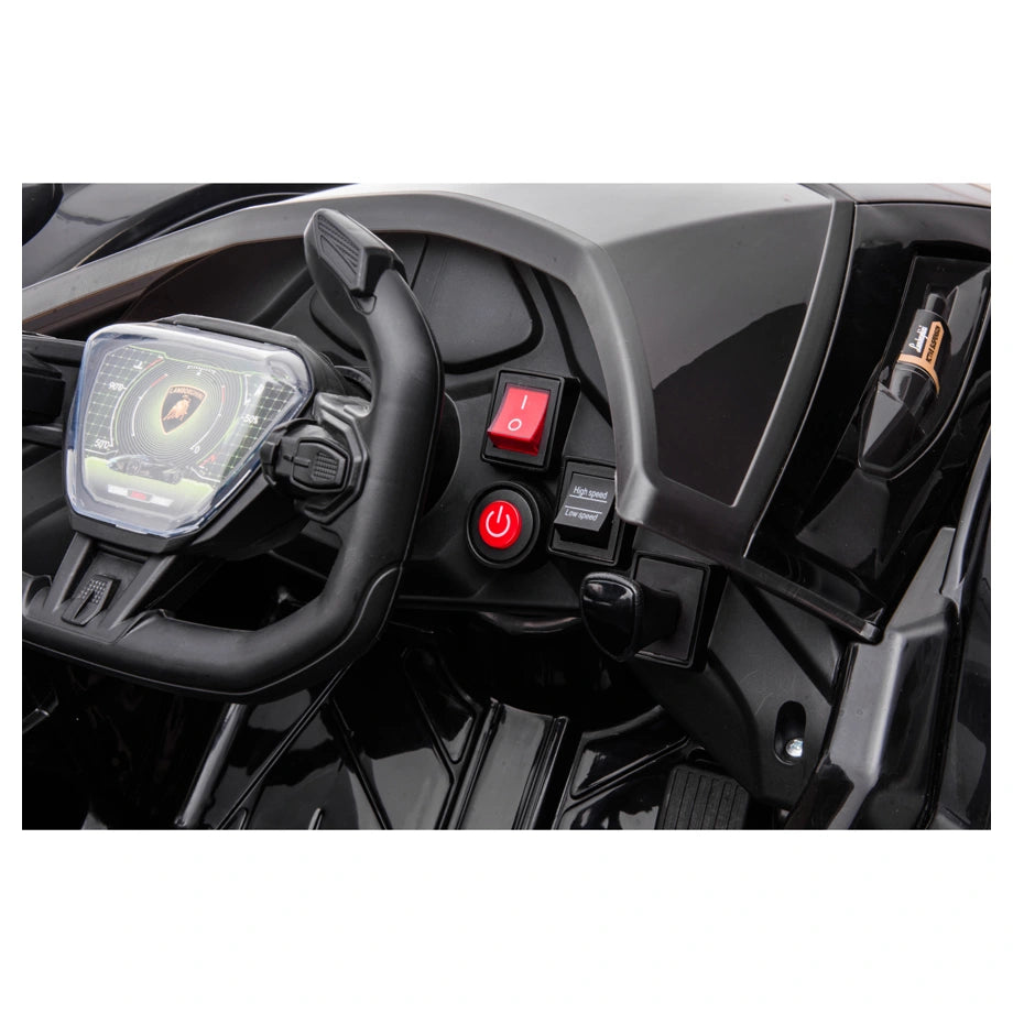 Lamborghini Vision Gran Turismo 12V Electric Ride-On Car (Black)