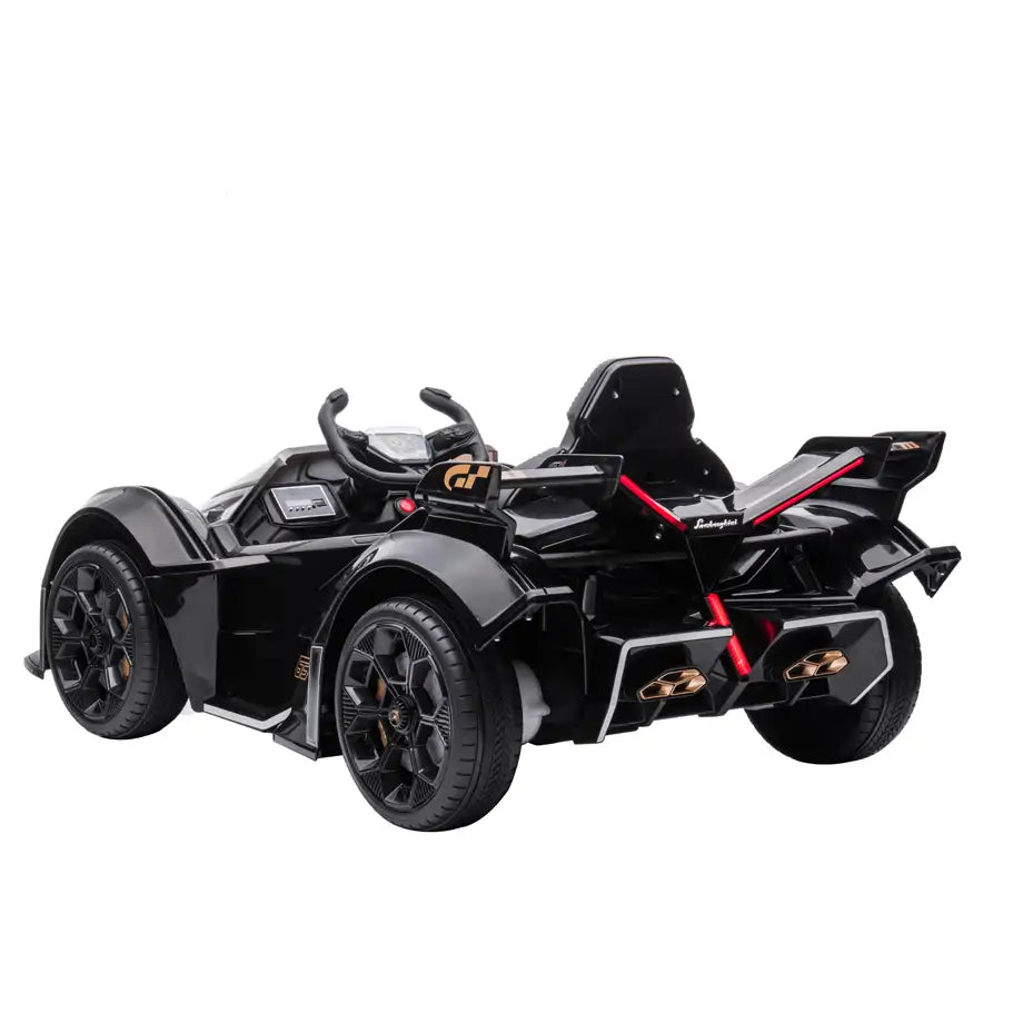 Lamborghini Vision Gran Turismo 12V Electric Ride-On Car (Black)