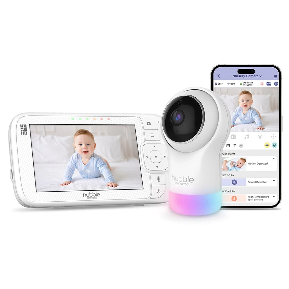Hubble Connected Nursery Pal Glow+ Smart Baby Monitor with 5" Parent Unit & Wi-Fi