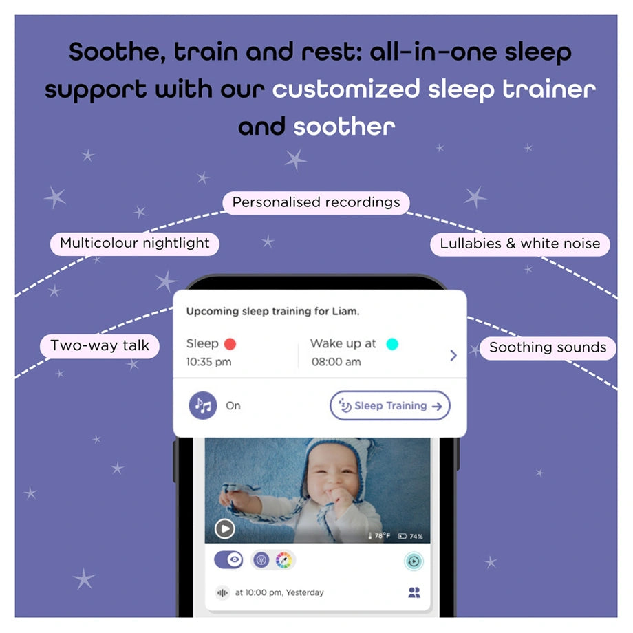 Hubble Connected Nursery Pal Glow+ Smart Baby Monitor with 5" Parent Unit & Wi-Fi