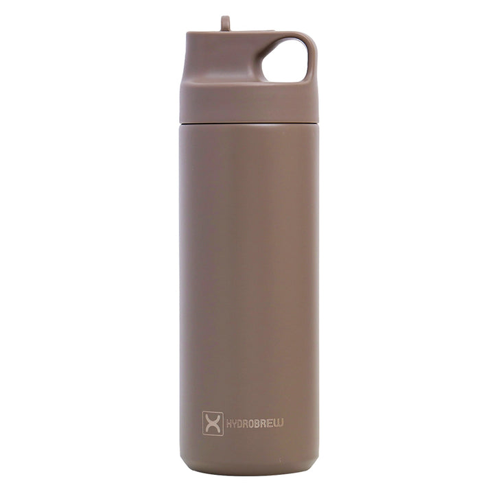 Hydrobrew Double Wall Insulated Sports Water Bottle 550ml (Khaki)