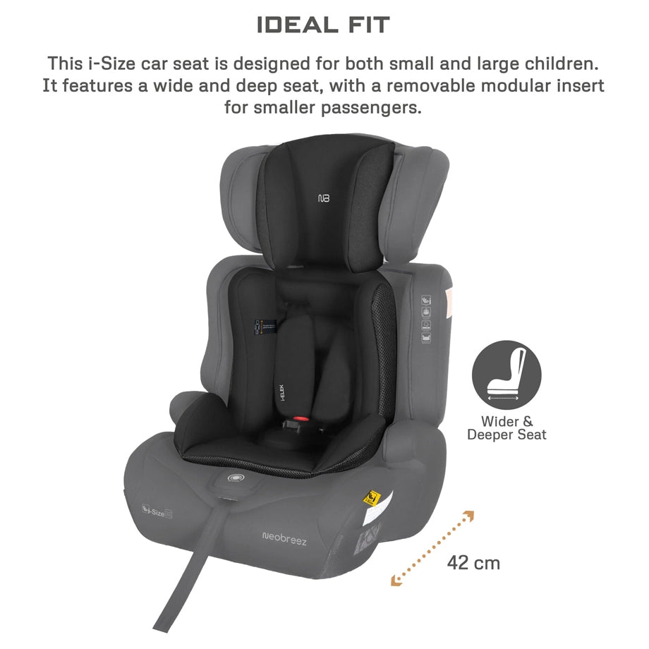 Neobreez ELEK 3-in-1 Toddler Car Seat i-Size 9m-12Y (Black)