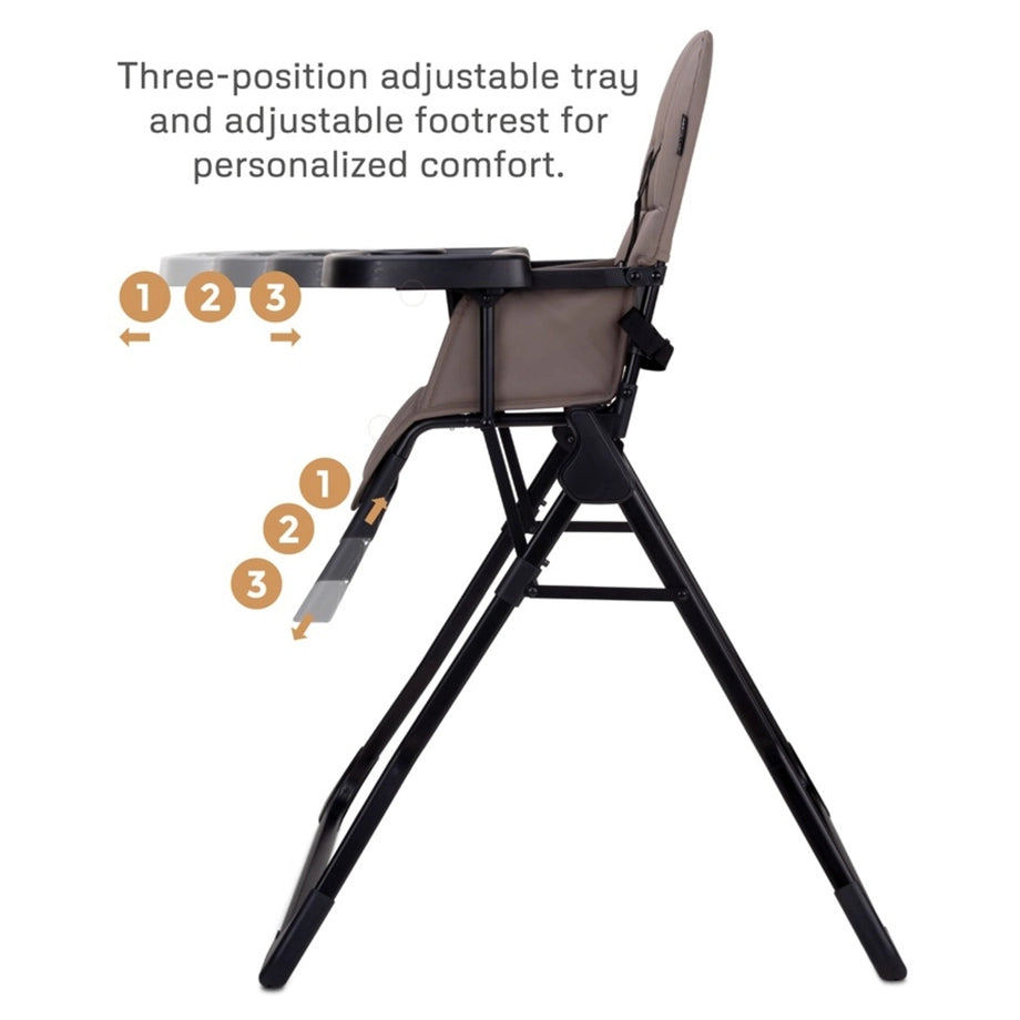 Neobreez CRIS Foldable Baby High Chair Lightweight and Portable 5kg (Brown-Black)