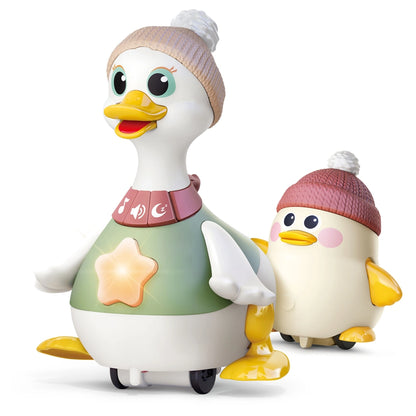 Hola Waddling Duck Family Interactive Tummy Time Toy (2 pcs)