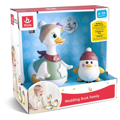 Hola Waddling Duck Family Interactive Tummy Time Toy (2 pcs)