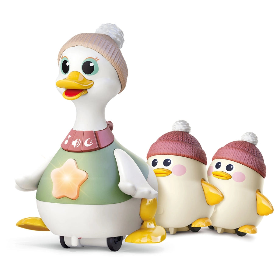 Hola Waddling Duck Family Interactive Tummy Time Toy 6M+ (3 Pcs)