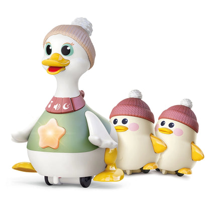 Hola Waddling Duck Family Interactive Tummy Time Toy 6M+ (3 Pcs)