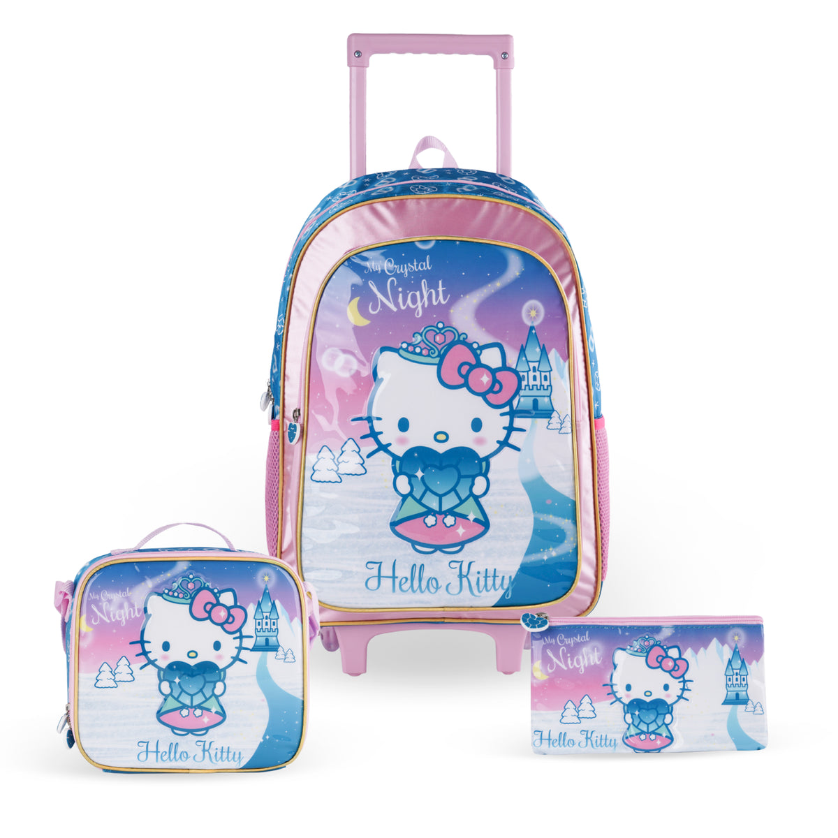Sanrio Hello Kitty My Crystal Night 3in1 Trolley Box set 18 Inch