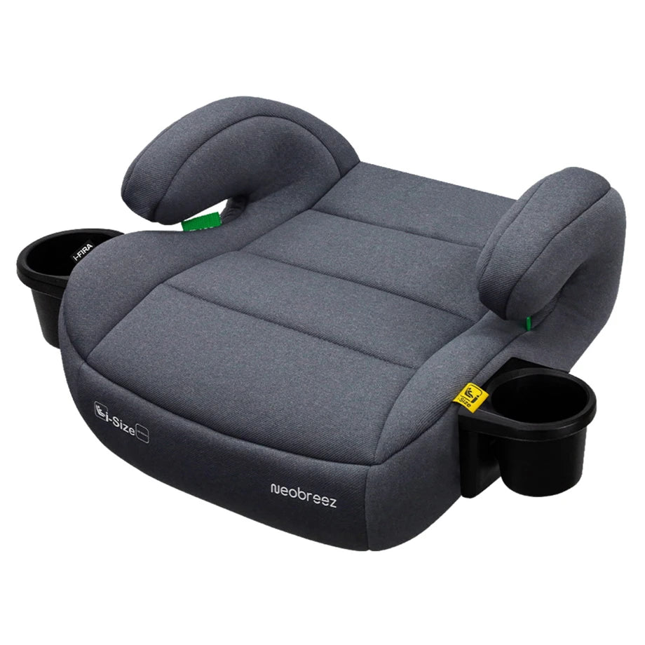 Neobreez Fira I-Size Kids Booster Car Seat Group 2/3 With 2 Cup Holders (Grey)