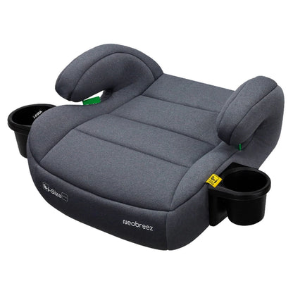 Neobreez Fira I-Size Kids Booster Car Seat Group 2/3 With 2 Cup Holders (Grey)