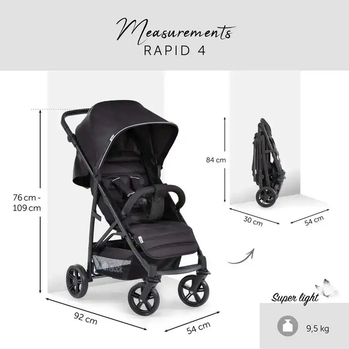 Hauck Standard Stroller Rapid 4 (Black.2)