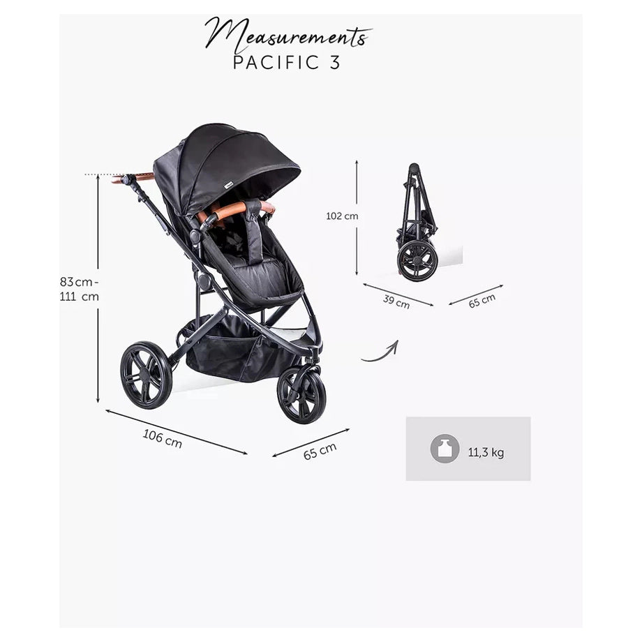 Hauck Pacific 3 Shop N Drive Stroller Set (Caviar)