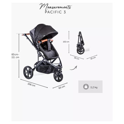 Hauck Pacific 3 Shop N Drive Stroller Set (Caviar)