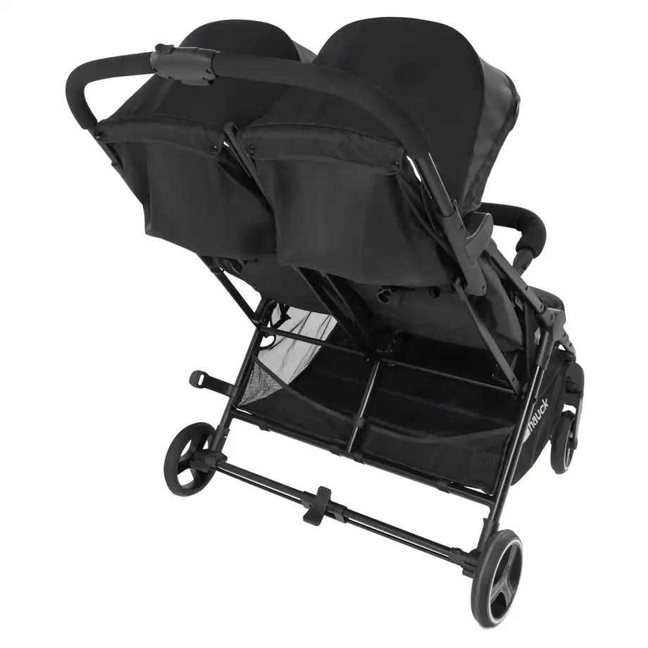 Hauck Swift X Duo Twin Pushchair Compact Side-By-Side ,Wide, One-Hand Fold (Black)