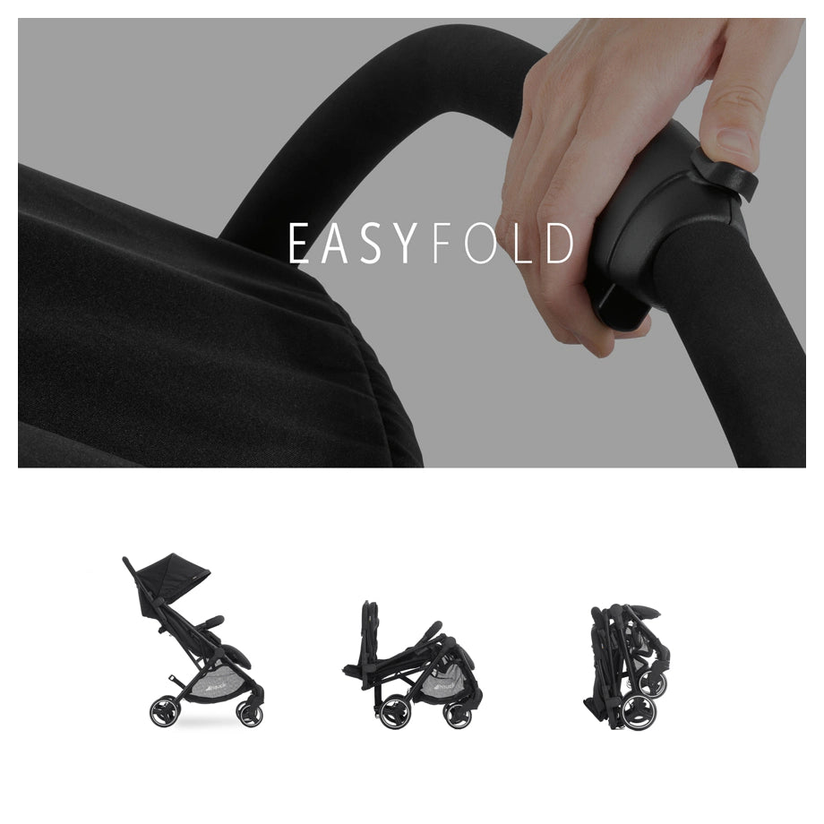 Hauck Swift X Duo Twin Pushchair Compact Side-By-Side ,Wide, One-Hand Fold (Black)
