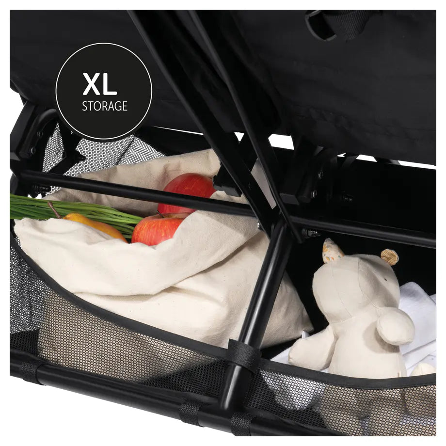 Hauck Swift X Duo Twin Pushchair Compact Side-By-Side ,Wide, One-Hand Fold (Black)