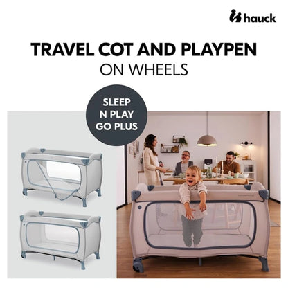 Hauck Sleep N Play Go Plus Travel Cot (Dusty Mint)