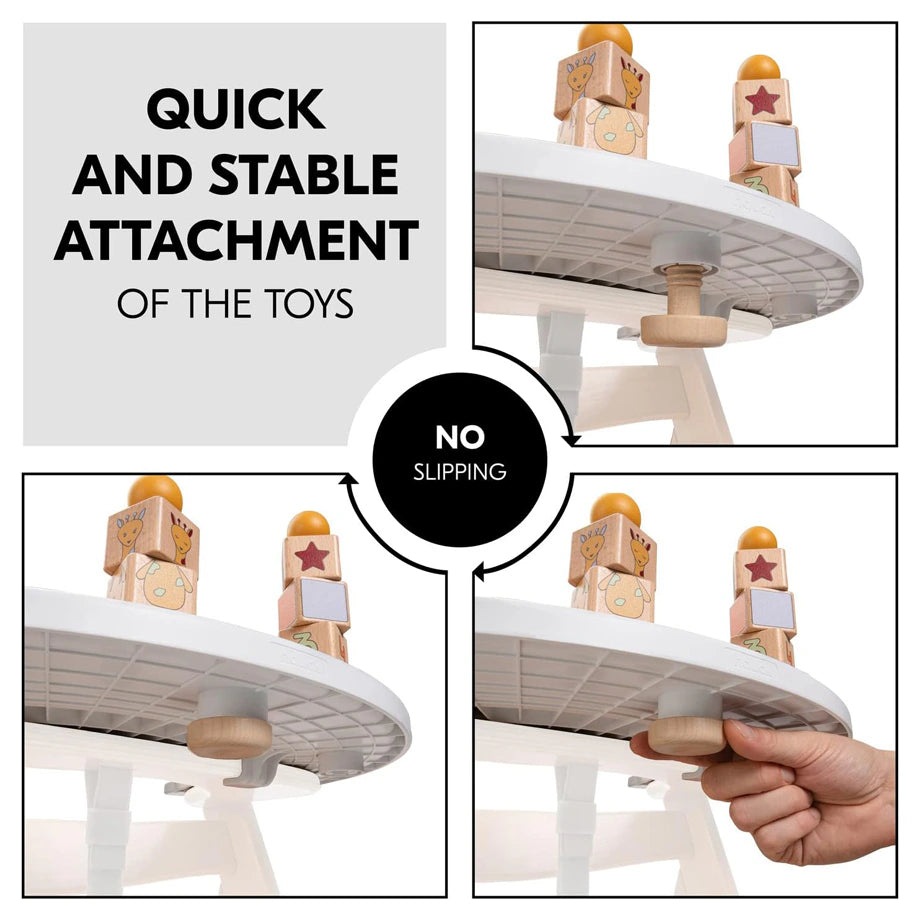 Hauck Play Sorting Set Baby Wooden Game Board For Alpha+ & Beta+ High Chair (Giraffe White)