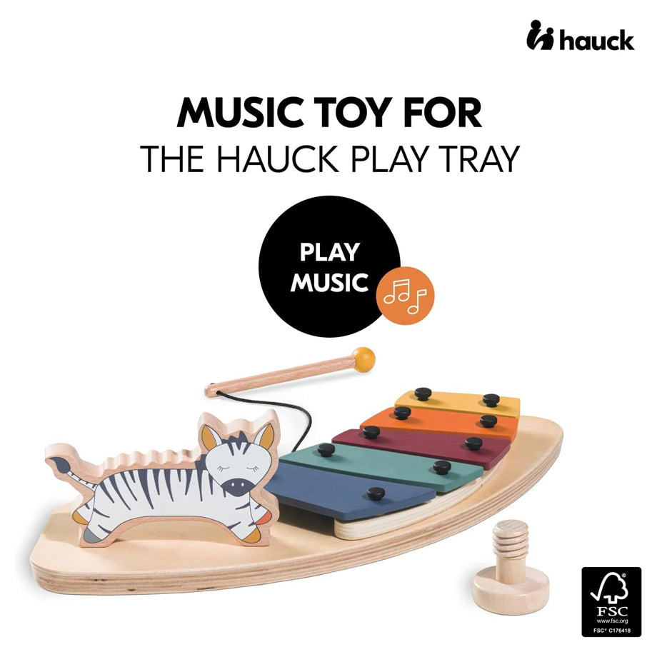 Hauck Alpha+ Additional Toy Music Set With Fsc-Certified Beechwood Xylophone For Highchair