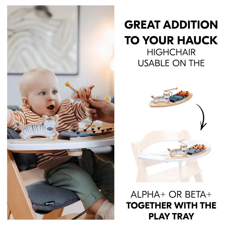 Hauck Alpha+ Additional Toy Music Set With Fsc-Certified Beechwood Xylophone For Highchair