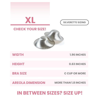 Silverette Silver Nursing Cups (Xl)
