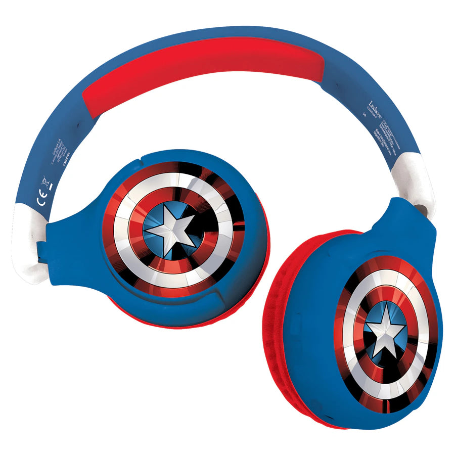 سماعة رأس Lexibook Avengers 2 في 1 مزودة بتقنية البلوتوث والسلكية سماعة رأس Lexibook Avengers 2 في 1 مزودة بتقنية البلوتوث والسلكية