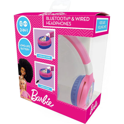 Lexibook Barbie 2 in1 Bluetooth And Wired Comfort Foldable Headphone
