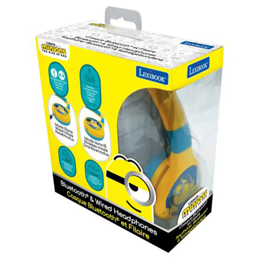 سماعة رأس Lexibook Minions 2 في 1 قابلة للطي سماعة رأس Lexibook Minions 2 في 1 قابلة للطي