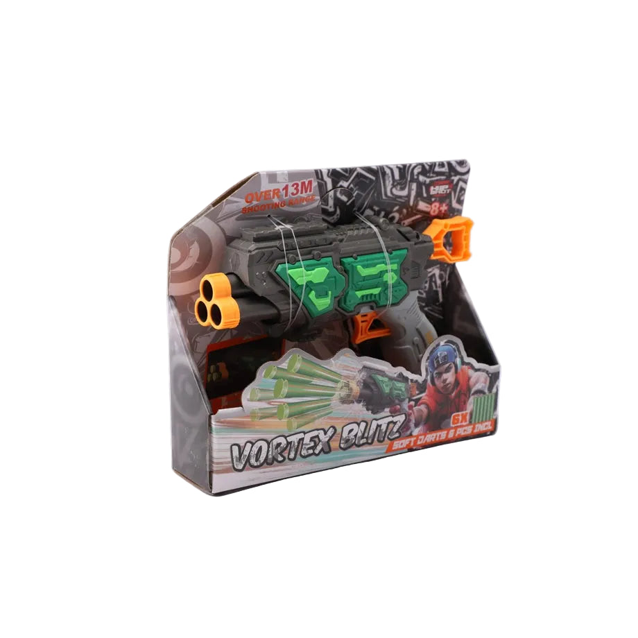 Hip Shot Soft Bullet Gun (3-Round Rotating, Includes 6 Bullets)