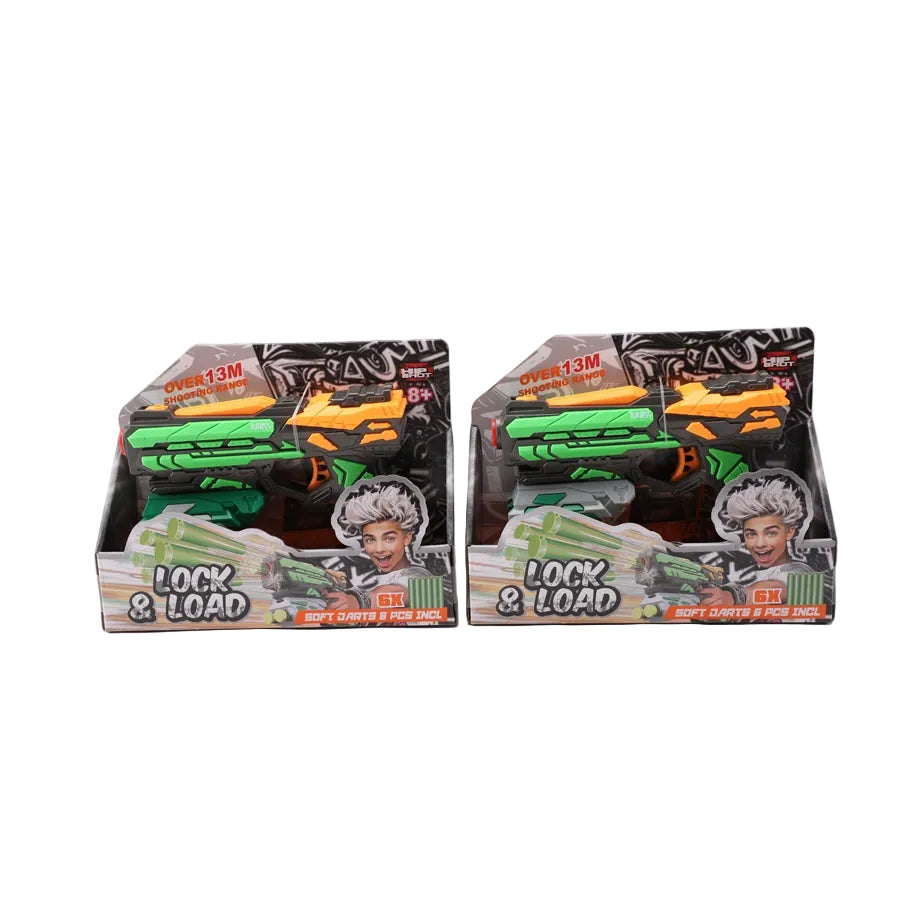 Hip Shot Soft Bullet Gun Small Lock & Load | Includes 6 Soft Bullets