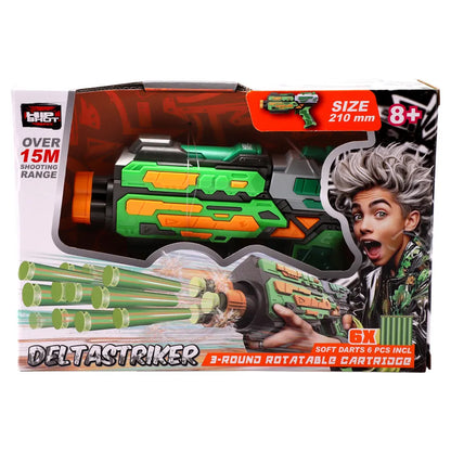 Hip Shot Soft Bullet Gun (3-Round, Includes 6 Bullets)