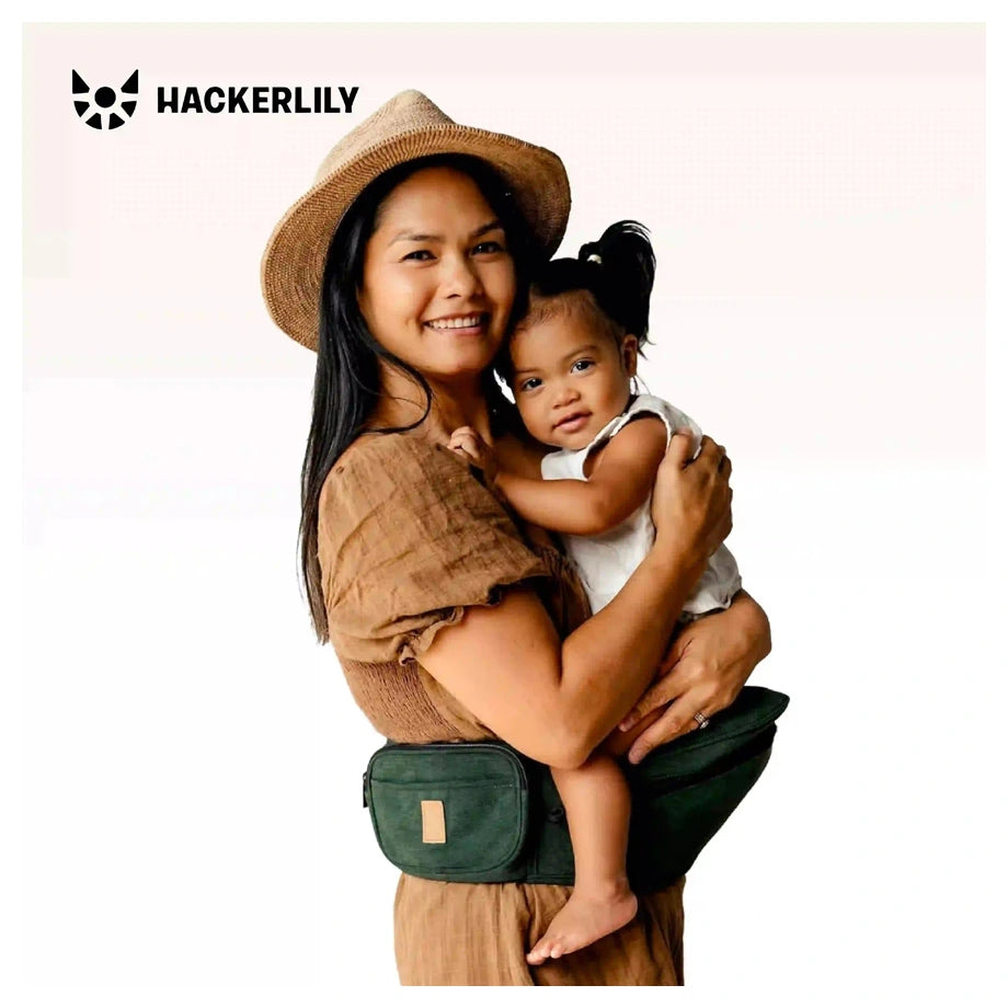 Hackerlily HipSurfer Hip Carrier (Moss & Tan Corduroy)