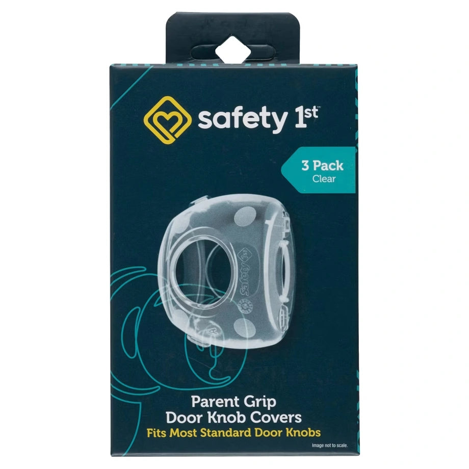 Safety 1st Parent Grip Doorknob Covers 3 pack (Crystal Clear)